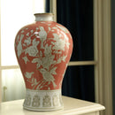 Axyaa Blue & White Porcelain Plum Vases - Elegant Living Room & Dining Table Decor