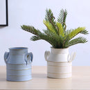 Rustic Iron Bucket Vase Holder for Home Decor by Axyaa