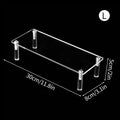Clear Acrylic Makeup Organizer Rack by Axyaa - Cosmetic Storage Stand for Eyeshadow, Lipstick, Powder