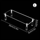 Clear Acrylic Makeup Organizer Rack by Axyaa - Cosmetic Storage Stand for Eyeshadow, Lipstick, Powder