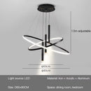 Axyaa Moderne Ronde Led Kroonluchters Voor Woonkamer Eetkamer Glans Hanglampen