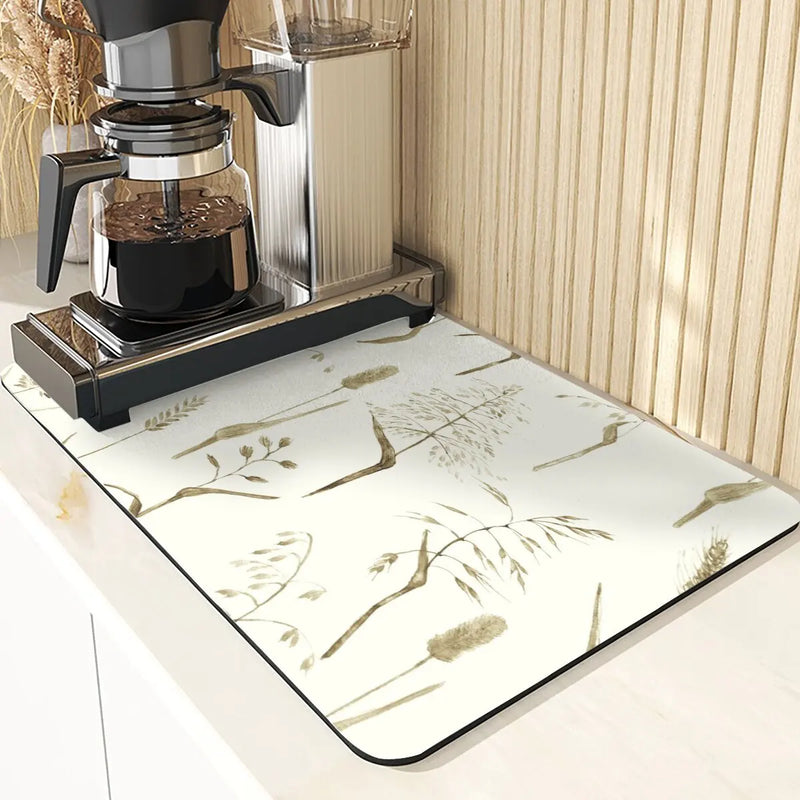 Floral Pattern Kitchen Coasters Set by Axyaa