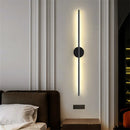 Axya Linear Tube LED Wall Lamp Up Down Black Sconce