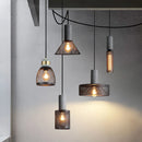 Axyaa Industrial Loft Cement Pendant Lamps Wrought Iron Lampshade E27 LED Vintage Lighting