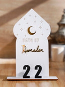 Ramadan Wooden Countdown Calendar with Arabic Numerals - Axyaa Brand