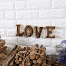 Axya Wood Bark Letters Numbers DIY Home Decor Photography Props