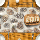 Axyaa Pine Cones Table Runner for Kitchen & Holiday Dining