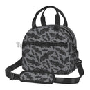 Axyaa Halloween Bats Insulated Lunch Bag with Adjustable Strap