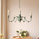 Axyaa Vintage Iron Candle Chandelier Pendant Light