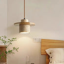 Axyaa Yellow Travertine Hanging Line Lamp | Wabi Sabi Style Bedroom Pendant Light