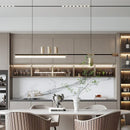 Axyaa Modern Luxury Chandelier: Creative Straight Strip Lights for Bar Table Spotlight