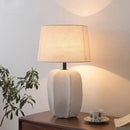 Axyaa Clay Pot Table Lamp Retro Fabric Living Room Decorative Lamp