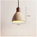 Axyaa Natural Yellow Stone Bedroom Chandelier: Retro LED Pendant Lamp for Home & Restaurant