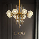 Axyaa Glass Ball Chandelier: Luxurious Creative Design for Restaurant Bedroom & High-End Lamp