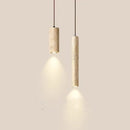 Axyaa Yellow Cave Stone Pendant Light: Wabi Sabi Style Tube Lamp