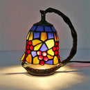 Axyaa Tiffany Glass Table Lamp LED for Home Study Bedroom