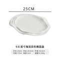 Axyaa White Ceramic Exquisite Special-shaped Shallow Dish for Home and Hospitality