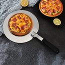 Axyaa Stainless Steel Foldable Pizza Plate with Non-Stick Spatula Handle
