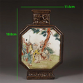 Axyaa Qianlong Ceramic Vase Flat Bottle Antique Collection Ornaments