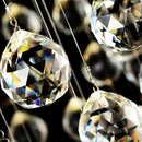 Axyaa Modern Luxury Crystal Chandelier, Chrome Pendant Lamp for High Ceilings, Spiral Stair Decor