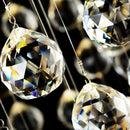 Axyaa Luxury Chrome Crystal Chandelier for High Ceilings & Living Room