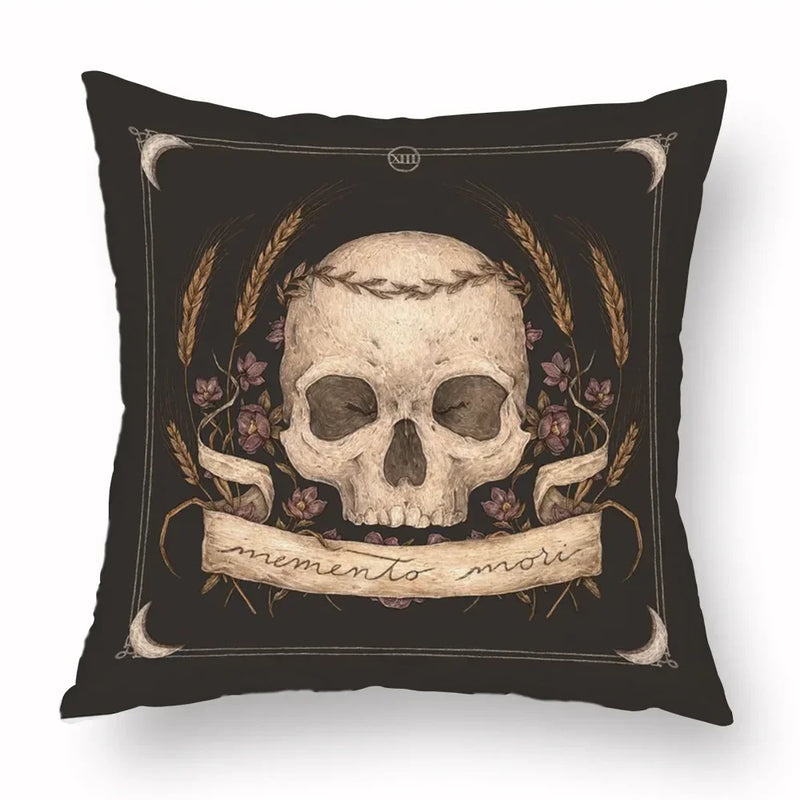 Axyaa Retro Flower Fox Pillowcase in Peach Skin Velvet.