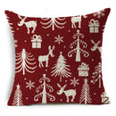Axyaa Red Striped Plaid Linen Cushion Cover 45X45CM Home Pillow Case