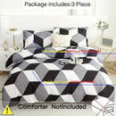 Axyaa Geometric Cotton Duvet Set with Zipper Closure for All-Season Comfort