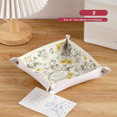 Axyaa PU Leather Desktop Organizer Tray for Home Decor and Storage