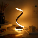 Axyaa Gold S-shaped Three-tone USB Powered Desk Lamp - Creative Decor