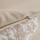 Axyaa French Cream Jacquard Sofa Cushion Cover 45X45 - Luxury Square Pillowcase