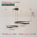 Axyaa Nordic Pendant Chandelier Ring Lamp for Modern Dining Room and Bedroom