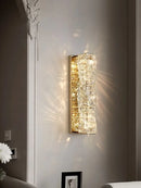 Axyaa Crystal Wall Lamp: Luxury Minimalist Decor for Hotels, Living Rooms, & More