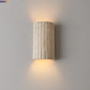 Axyaa Yellow Travertine Stone LED Wall Sconce Minimalist Home Decor Bedroom Lamp