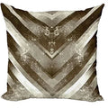 Axyaa Geometric Brown & Taupe 50x50 Pillow Cover Set for Modern Autumn Home Decor