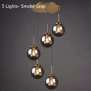 Axyaa Glass Ball LED Pendant Chandelier for Modern Home Decor