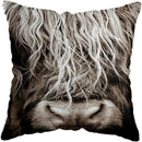 Axyaa Nordic Yak Oxen Highland Cow Cushion Cover for Home Hotel Sofa Bed