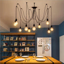 Axya Spider Pendant Lights: Vintage Industrial E27 Loft Hanging Chandelier