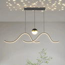 Axyaa Nordic Minimalist Long Strip Chandelier for Home, Restaurant, Bar, Kitchen, Bedroom, Living Room