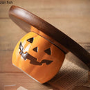 Axyaa Pumpkin Wooden Cake Tray Dessert Plate for Molecular Cuisine Tableware