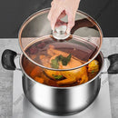 Axyaa Stainless Steel Rimmed Glass Pot Lid for Versatile Home Cooking Pan