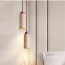 Axyaa Yellow Travertine Stone LED Pendant Lights for Minimalist Spaces