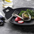 Axya Ceramic Double Ear Plate Restaurant Deep Plate - Creative Tableware