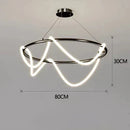 Axyaa Musical Note Pendant Light Modern LED Ceiling Chandelier for Home Decor