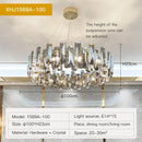 Axyaa Crystal Chandelier: Elegant LED Pendant Light for Luxury Dining Living Kitchen Bedroom