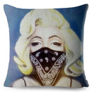 Axyaa Pop Art Crying Girl Cushion Cover 45x45cm