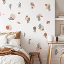 Axyaa Boho Watercolor Leaves Vinyl Wall Decal for Kids Girls Room
