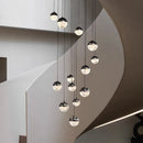 Axyaa Modern LED Staircase Chandeliers for Living Room Lighting