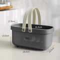 Axyaa Bathroom Shower Mesh Basket Large Capacity Storage - Portable Handle, Plastic