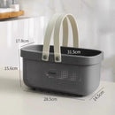Axyaa Bathroom Shower Mesh Basket Large Capacity Storage - Portable Handle, Plastic